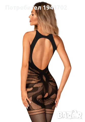 Еротично целокупно боди в черен цвят G331 Obsessive, снимка 2 - Бельо - 47558219