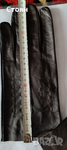Дамски кожени ръкавици от естествена кожа, снимка 7 - Ръкавици - 39077514