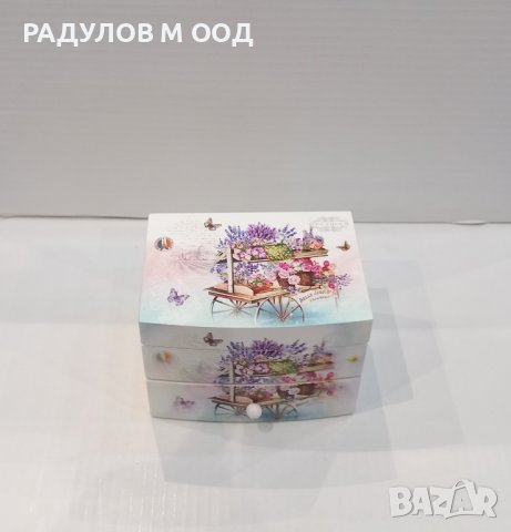 Музикална кутия за бижута "Цветя" /94848/, снимка 4 - Подаръци за жени - 43313634