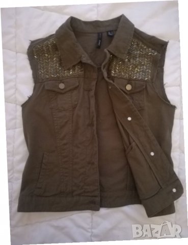 Маслено зелен елек, снимка 4 - Елеци - 26679542