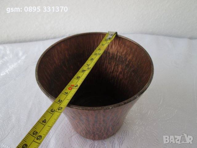 Масивен Поднос-пано месинг и 2 броя медни съдове, съд, метал, мед, чаша, купа, метални , снимка 18 - Други - 40212906