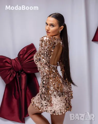 Къса стилна дамска рокля 