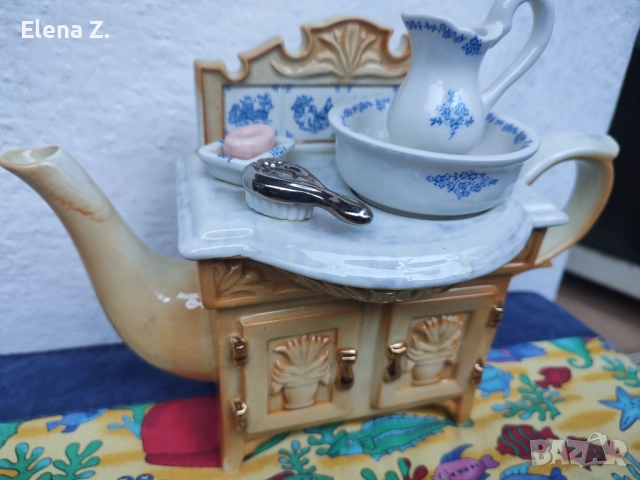 Голям винтидж чайник Paul Cardew - викториански умивалник, снимка 4 - Колекции - 52344653