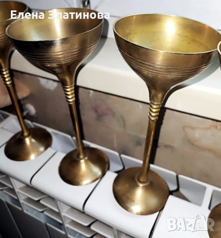 Месингови чаши за вино, снимка 3 - Чаши - 43364691