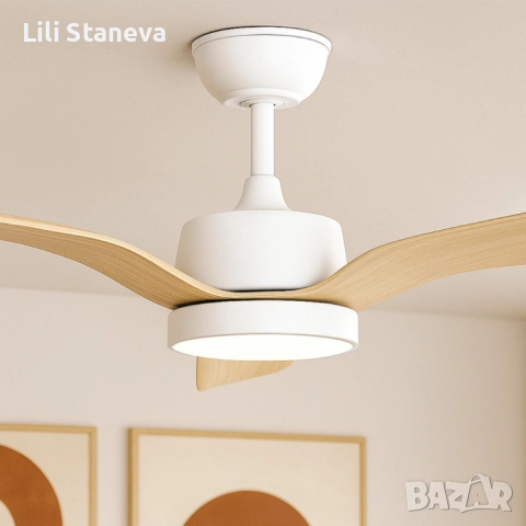 Таванен вентилатор Brizy Bright Outdoor с дистанционно управление,LED осветление,6 скорости,45W DC. , снимка 10 - Вентилатори - 51472460