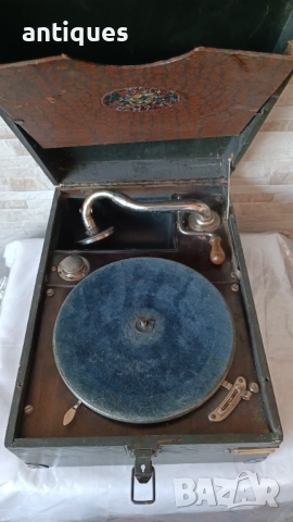 Стар български грамофон с манивела - Radio Electric - 1930"г.  , снимка 4 - Антикварни и старинни предмети - 53007903