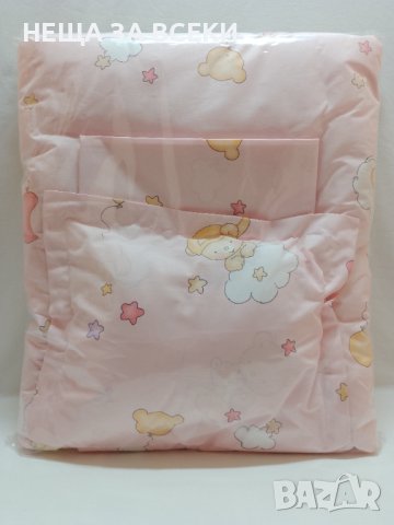 Български бебешки олекотен комплект 4 части 100% памук - ранфорс, снимка 3 - Спално бельо и завивки - 40159853