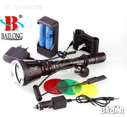 Фенер за лов BL-Q2888-T6 CREE + два акумулатора, снимка 2 - Оборудване и аксесоари за оръжия - 50798603