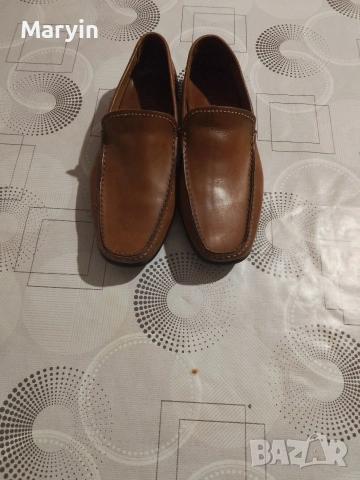 мъжки италиански кожени мокасини , снимка 2 - Маратонки - 53503644