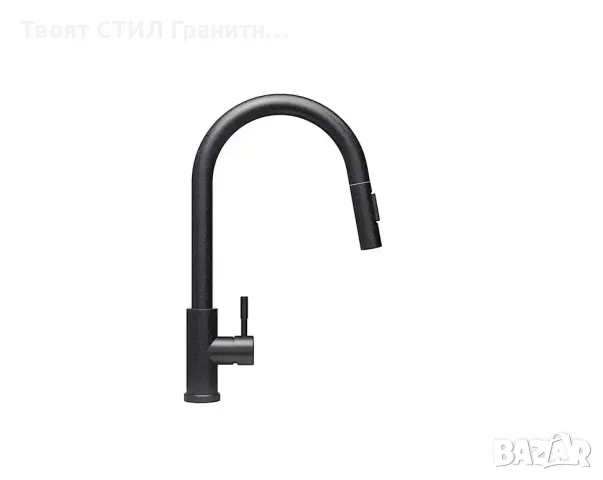 Графитен Смесител за Кухня с издърпваща се глава – Модел 9600, снимка 3 - Смесители - 48615259