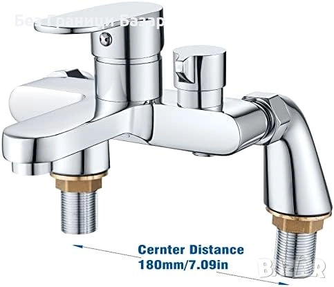 Нов Хромиран смесител за вана баня дом от месинг с керамичен патрон