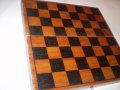 Стара дървена дъска -кутия за игра на шах, снимка 10
