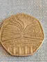  Монета 50 пенса 1850 - 2000 PUBLIC LIBRARIES Англия Елизабет втора 49544, снимка 2