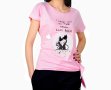 Памучна розова дамска блуза с къс ръкав RVL, снимка 1 - Тениски - 40478211