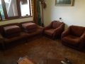 Холна гарнитура диван фотьойли табуретки, снимка 1 - Дивани и мека мебел - 38236331