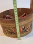 дървено ръчноизрисувано ведро панер   20/1, снимка 6