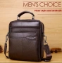 Мъжка представителна и удобна кафява бизнес чанта /Премиум естествена кожа!, снимка 1