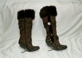 ботуши Baby Phat  Odessa Brown Faux Fur Boots номер 37 , снимка 2