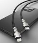 Кабел Type-C lightning BASEUS iPhone, 5A, 20W, 2m, Fast charge – черен, снимка 10