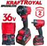 Безчетков Гайковерт / Импакт Акумулаторен Ударен 36V 8,0AH KRAFTROYAL 2 Батерии + Ударна Вложка, снимка 1