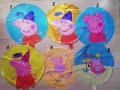 Пепа Пиг peppa pig 6 вида кръгъл фолио фолиев балон хелий и въздух парти рожден ден, снимка 1