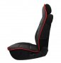 Тапицерия Тип Масажор 1+1 За Предни Седалки Лукс Черна С Червен Шев, Еко Кожа, снимка 3