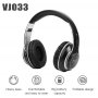 Мултифункционални Bluetooth слушалки VJ033, FM, MP3, микрофон, Micro SD, LED светлини, Черни , снимка 4