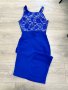 Стилна рокля в кралско синьо 💙, снимка 1 - Рокли - 33566084