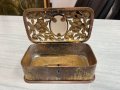 Стара бронзова кутия за бижута с порцеланова плочка Fragonard. №3829, снимка 4