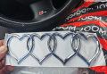 Емблема за Audi / Ауди четири сърца - Silver, снимка 5