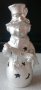 Снежен човек свещник или фенер - 15 см, снимка 1 - Статуетки - 33601126