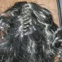  50 см Черна ,къдрава опашка / Екстейшан /с шнола , снимка 3