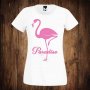 Дамска тениска с щампа ФЛАМИНГО / flamingo paradise, снимка 1