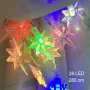 5403 Многоцветни коледни лампички Звезди, 28 LED, 280 см, снимка 1