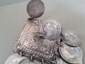 Родопски възрожденски сребърен накит 132 гр. забодка трепка, снимка 7
