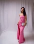 Розова дълга рокля, снимка 4