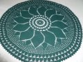 Голяма ръчно плетена покривка за маса на една кука, снимка 1 - Декорация за дома - 28850579