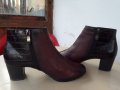  Боти естествена кожа Marko Tozzi цвят бордо и патладжан , снимка 3