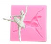 Балерина в полушпагат силиконов молд форма декор украса торта фондан, снимка 1 - Форми - 27444474