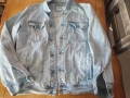 Мъжки оригинални винтидж маркови дънкови якета графити надписи М L Xl, снимка 18