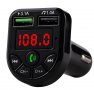 Двойно USB зарядно за кола 3.1A 1A 2 порта USB MP3 музикален плейър поддръжка tf / u диск Нов LED FM, снимка 3