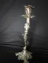 свещник херувим сребрист метал 25/10 см, снимка 2