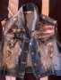 Дамски дънков елек накъсан с американското знаме , снимка 2