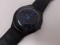 Мъжки кварцов часовник Swatch с оригинална кожена каишка, снимка 5