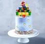 Супер Марио Super Mario цветен пластмасов топер украса табела за торта рожден ден, снимка 5