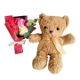 6376 Плюшено мече с букет рози в подаръчна кутия, романтичен подарък, 27 см, снимка 8