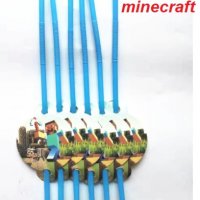 Minecraft Майнкрафт 10 бр парти сламки рожден ден, снимка 2 - Други - 33315667