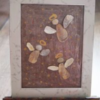 Картини "Ангели" с миди седеф и морско стъкло, снимка 4 - Пана - 28302922