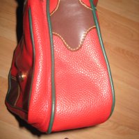 Чанта червена кожа, снимка 5 - Чанти - 28572631