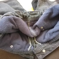Топли ватирани детски дънки с пайети по джобовете, снимка 8 - Детски панталони и дънки - 43285777